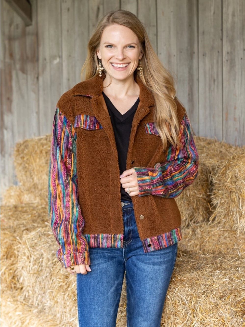 Boutique Warehouse Clear Out – XS Oversized Sherpa Jacket (Fits S/M) – 2 Avail